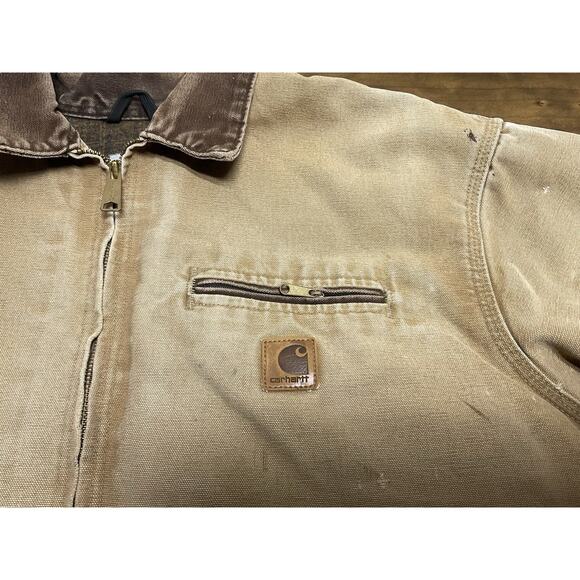 Vintage Y2K Carhartt J97 CML Detroit Canvas Work Jacket XL Distressed - Picture 3 of 16